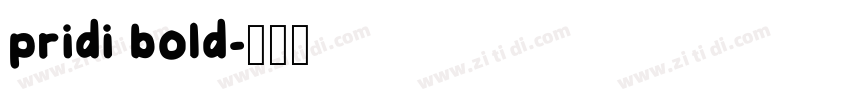 pridi bold字体转换